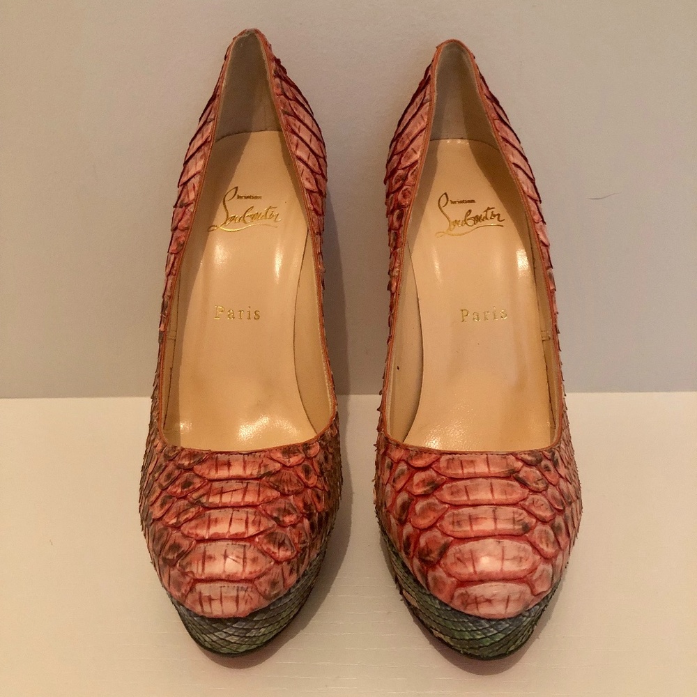Christian Louboutin Bianca 140 Pumps Python